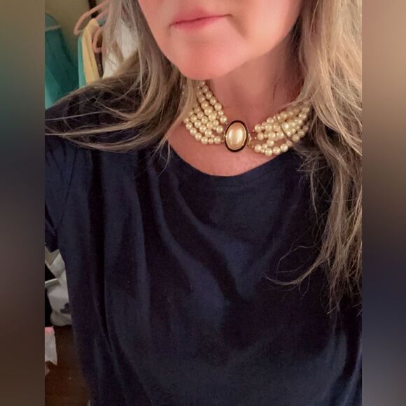 Vintage Carolee Multi Strand Pearl Necklace - Picture 8 of 8